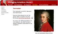 Website für Kinder: Mozart